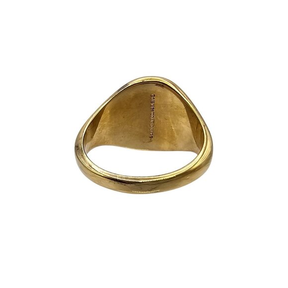 Victorian Gilded Age Woman Wearing Hat Avon 18K HGE Sterling Silver Ring Size 6 - Picture 10 of 15